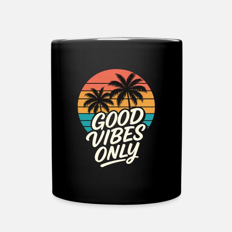 GoodVibesonly - Full Colour Mug - black