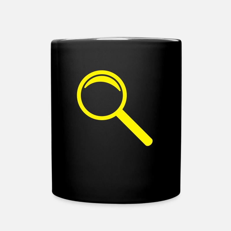 Magnifying glass - Full Colour Mug - black