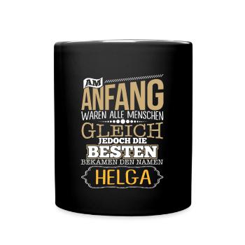 HELGA - die Besten - Tasse einfarbig - Schwarz - Vorne
