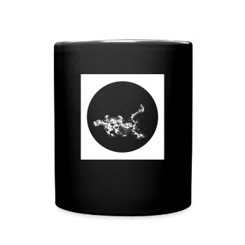 Circle modern speckled cool stylish - Full Colour Mug - black - Front