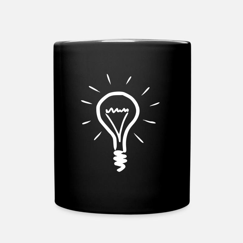 Light bulb - Full Colour Mug - black