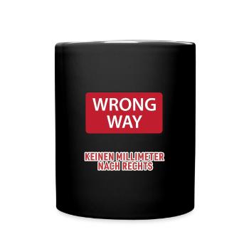Pas un millimètre à droite! Chemise de démonstration - Mug uni - noir - Devant