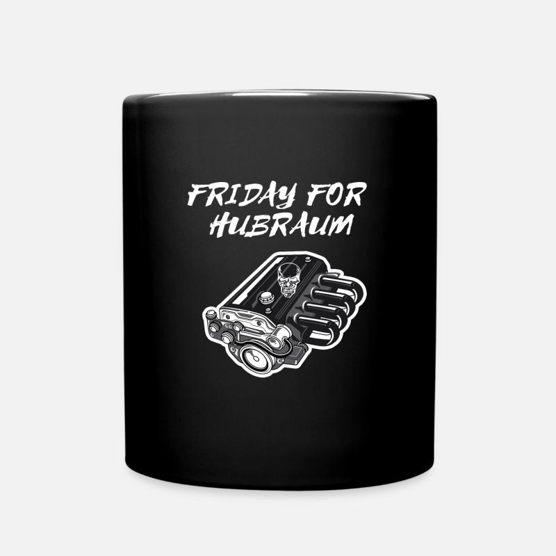 Friday for Hubraum | Gegenbewegung - Autofahrer - Tasse einfarbig - Schwarz