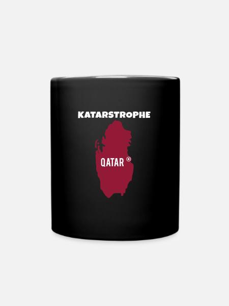 KATARstrophe Katar Qatar Leichtathletik - Tasse einfarbig - Schwarz
