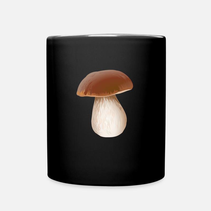 Steinpilze Pilze sammeln Pilzsammler Pilz - Tasse einfarbig - Schwarz