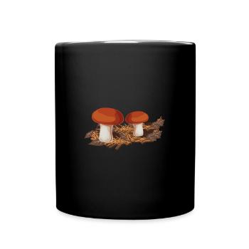 Champignons cueilleurs de champignons - Mug uni - noir - Devant