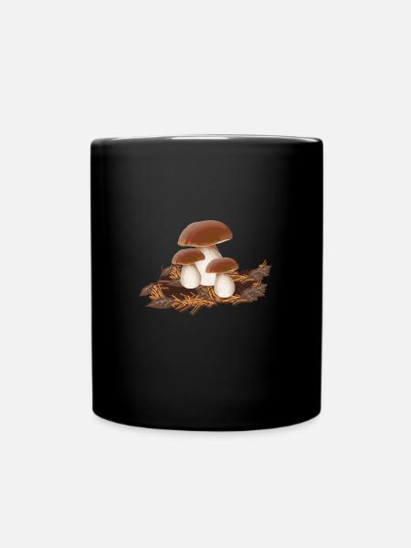 Champignons cueilleurs de champignons - Mug uni - noir