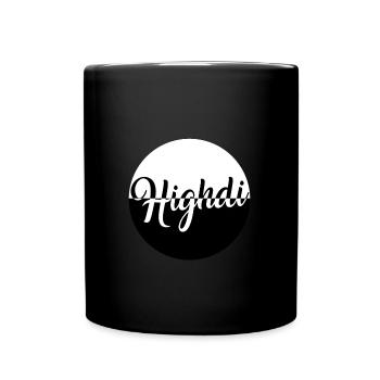 Highdi High di Heidi | Gras | Kiffer-Design - Tasse einfarbig - Schwarz - Vorne