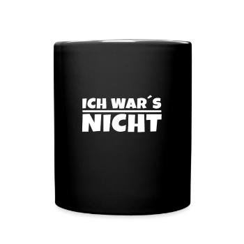 Ich wars nicht lustiger Spruch Ironisch Sarkasmus - Tasse einfarbig - Schwarz - Vorne