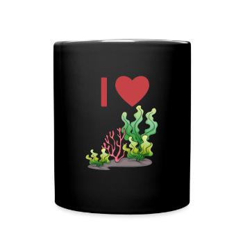 I love algae | Alge Tang Seaweed Botany - Full Colour Mug - black - Front