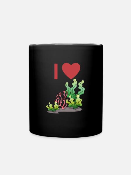 J’aime les algues | Alge Tang Seetang Botanique - Mug uni - noir