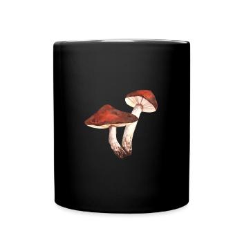 Boletus mushrooms collect mushroom picker mushroom - Full Colour Mug - black - Front