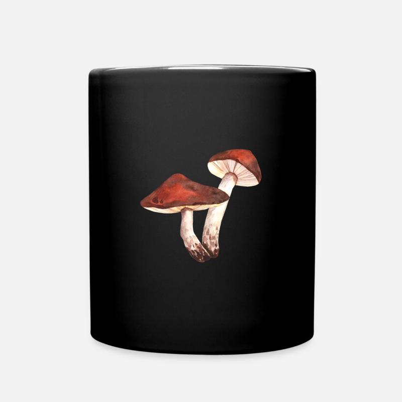 Les cèpes ramassent des champignons cueilleurs de champignons - Mug uni - noir