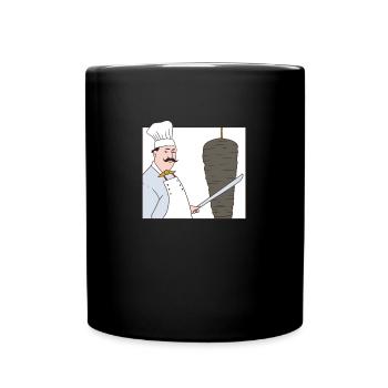 cuisine orientale, kebab, kabob, kebab et kebab - Mug uni - noir - Devant
