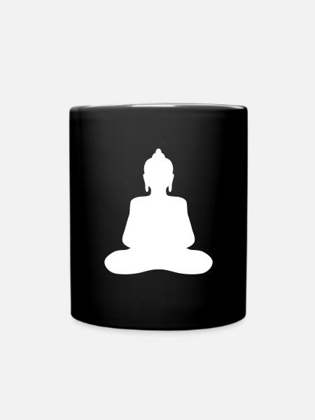 Buddha - Tasse einfarbig - Schwarz