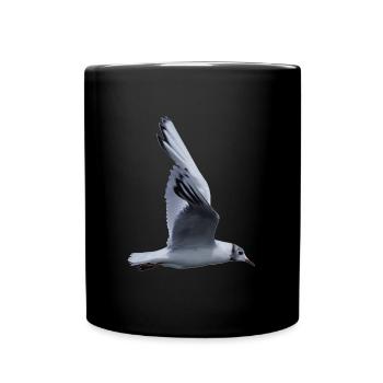 Eine fliegende Möwe - Tasse einfarbig - Schwarz - Vorne