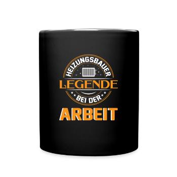 Heizungsbauer Heizungsbau Klempner Installateur - Tasse einfarbig - Schwarz - Vorne