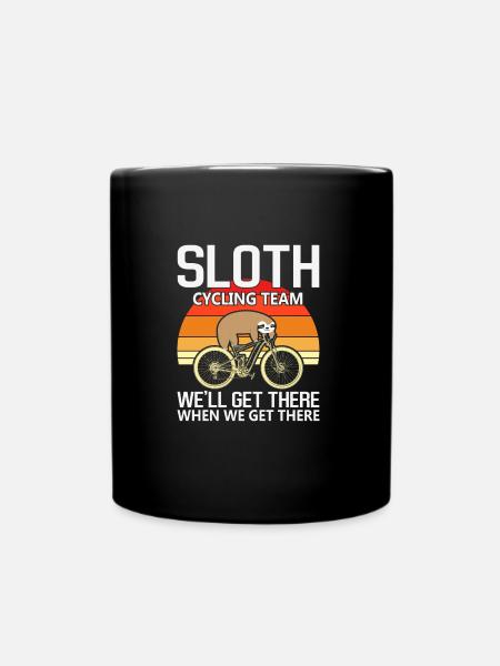 Sloth Cycling Team - Tasse einfarbig - Schwarz