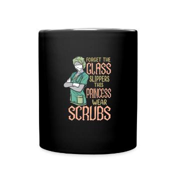 This Nurse Wears Scrubs Funny Nursing Medical - Full Colour Mug - black - Front