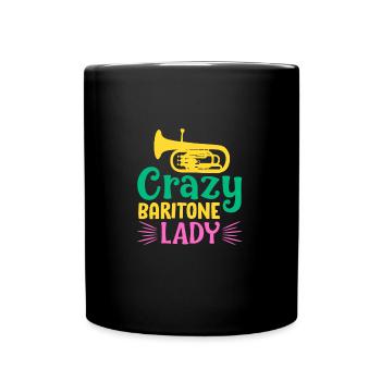 Crazy Baritone Lady - Full Colour Mug - black - Front