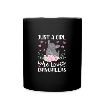 Juste une fille qui aime les chinchillas - Mug uni - noir - Devant