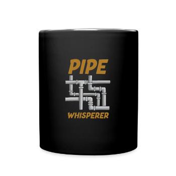 Pipe Whisperer Funny Plumber Saying Plumbing - Tasse einfarbig - Schwarz - Vorne
