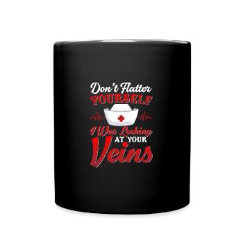 Funny Phlebotomy Saying Looking At Your Veins - Tasse einfarbig - Schwarz - Vorne