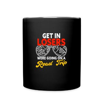 Get In Losers Were Going On A Road Trip Family - Full Colour Mug - black - Front