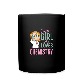 Juste une fille qui aime le laboratoire de chimie chimiste - Mug uni - noir - Devant