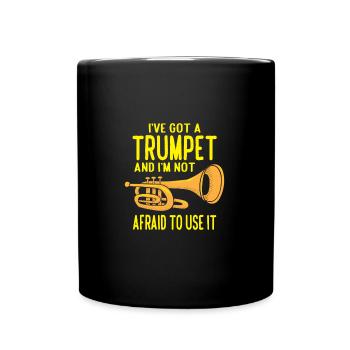 Funny Trumpeter Saying Trumpet Player Marching - Tasse einfarbig - Schwarz - Vorne