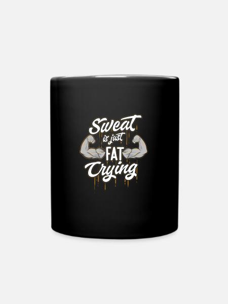 La sueur est juste grosse pleurer drôle fitness cardio - Mug uni - noir