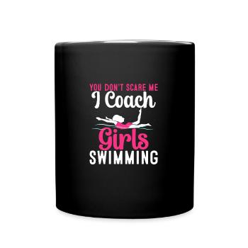 I Coach Filles Natation Drôle Entraîneur de Natation Entraîneur - Mug uni - noir - Devant