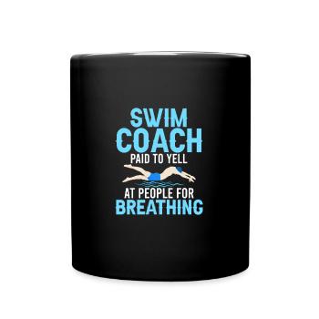 Entraîneur de natation Drôle Entraîneur de natation Quota - Mug uni - noir - Devant