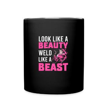 Drôle de soudeuse femme soudeuse - Mug uni - noir - Devant