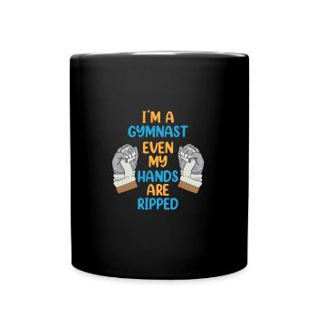 Je suis un gymnaste même mes mains sont déchirées drôle - Mug uni - noir - Devant