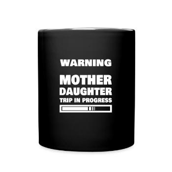 Drôle de mère fille correspondant au voyage en famille - Mug uni - noir - Devant