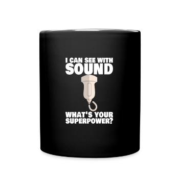 Échographiste que je peux voir avec un son drôle d’échographie - Mug uni - noir - Devant