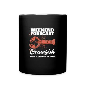 Prévisions du week-end Écrevisses avec une chance de bière - Mug uni - noir - Devant