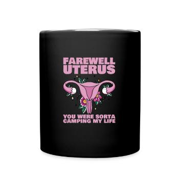 Adieu utérus Drôle d’hystérectomie Chirurgie de l’utérus - Mug uni - noir - Devant