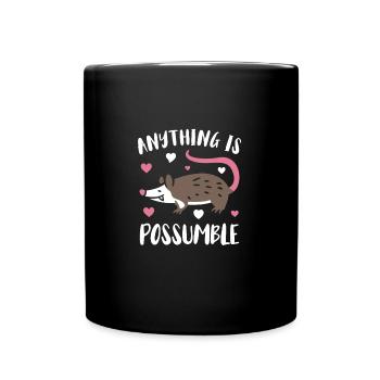 Possum Tout est Possumble Drôle Opossum Pun - Mug uni - noir - Devant