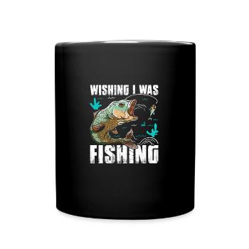 J’aurais aimé pêcher drôle de truite - Mug uni - noir - Devant