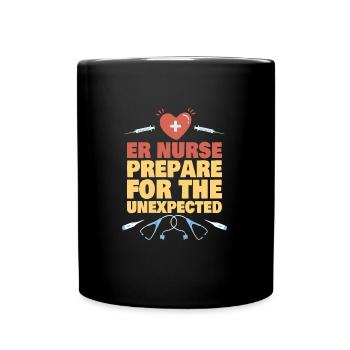 ER Nurse Emergency Nurse - Tasse einfarbig - Schwarz - Vorne
