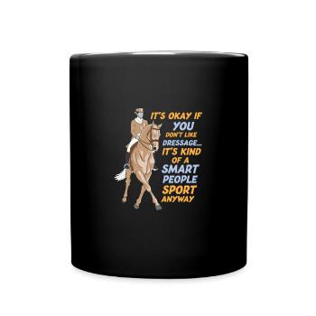Drôle d’équitation de dressage - Mug uni - noir - Devant