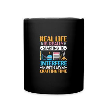 Funny Crafting Saying Crafter - Full Colour Mug - black - Front