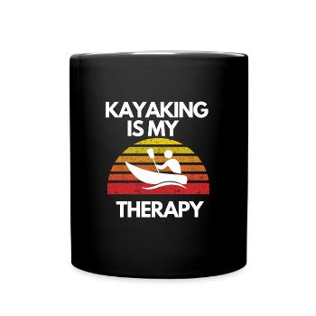Kayak Kanu Paddeln Kajakfahren Geschenkidee - Tasse einfarbig - Schwarz - Vorne