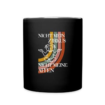 Zirkus Affen Tierliebhaber Affen Outfit Geschenk - Tasse einfarbig - Schwarz - Vorne