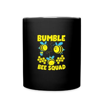 Bumble Bee Squad Funny Beekeeper Insect Lover - Tasse einfarbig - Schwarz - Vorne
