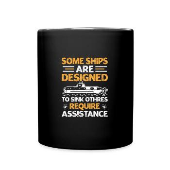 Funny US Submarine Veteran Submariner - Tasse einfarbig - Schwarz - Vorne