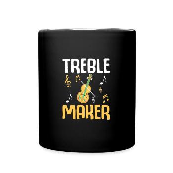 Treble Maker Drôle violoniste - Mug uni - noir - Devant