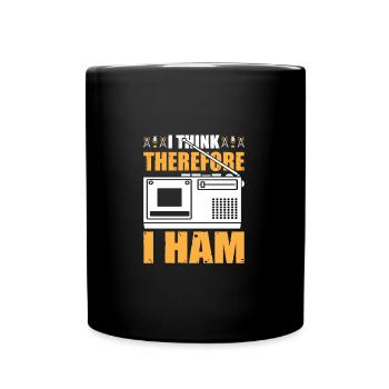 Je pense donc que je HAM Funny Amateur HAM Radio - Mug uni - noir - Devant